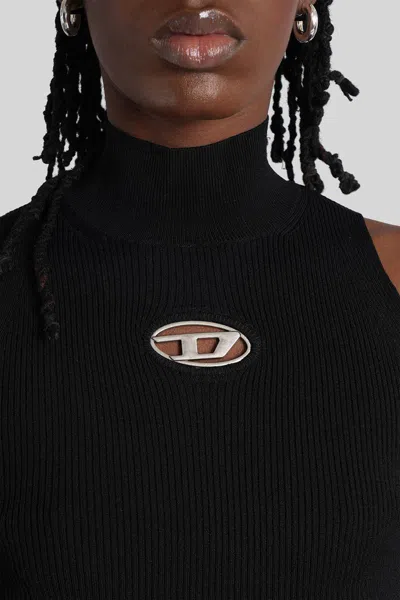 Diesel M-onervax-top Topwear In Black Viscose In Black