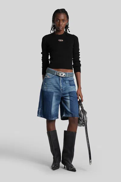 Diesel Long Sleeve Sweater In Black