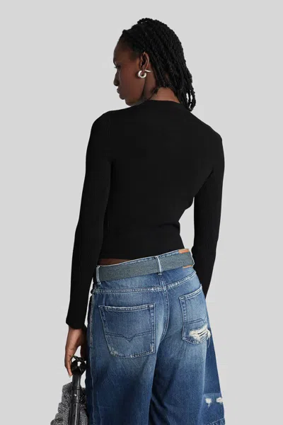 Diesel Long Sleeve Sweater In Black