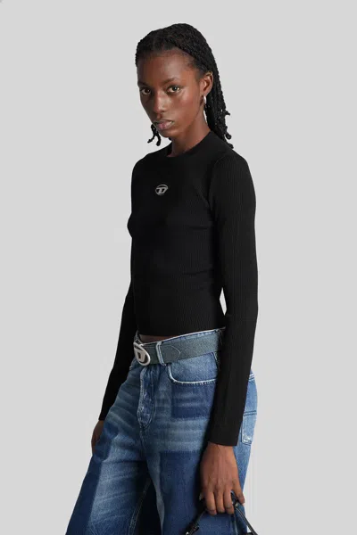 Diesel Long Sleeve Sweater In Black