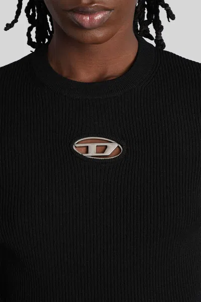 Diesel Long Sleeve Sweater In Black
