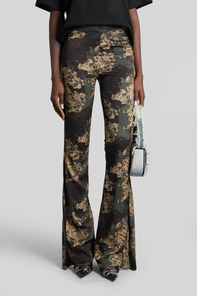 Diesel P-affal Pants In Camouflage Viscose In Multi