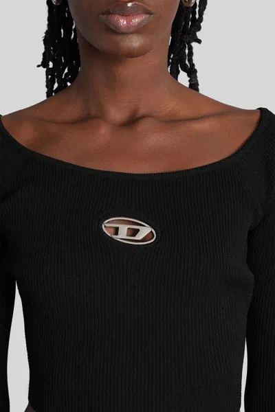 Diesel M-vera-ls Topwear In Black Viscose In Black