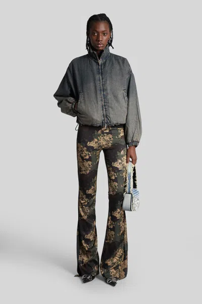 Diesel P-affal Pants In Camouflage Viscose In Multi