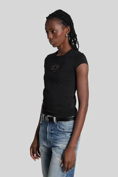 Diesel T-angie Cotton T-shirt In Black