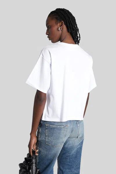Diesel T-shirt T-buxt-crop-od White In White
