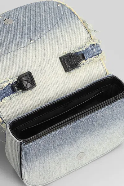 Diesel 1dr Shoulder Bag In Blue Cotton In Blue