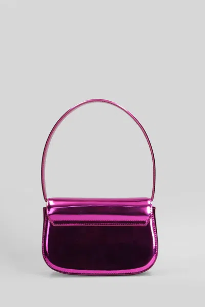 Diesel 1dr Shoulder Bag In Fuxia Leather In Purple