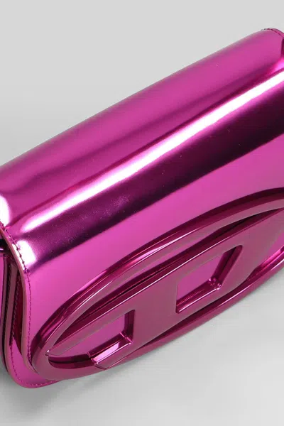 Diesel 1dr Shoulder Bag In Fuxia Leather In Purple