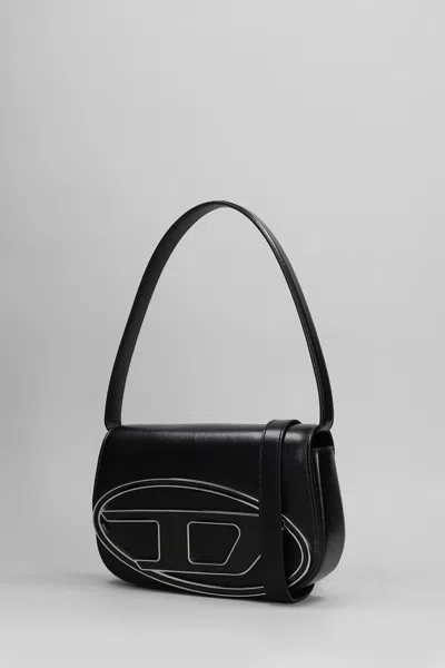 Diesel 1dr Shoulder Bag In Black Leather In Black