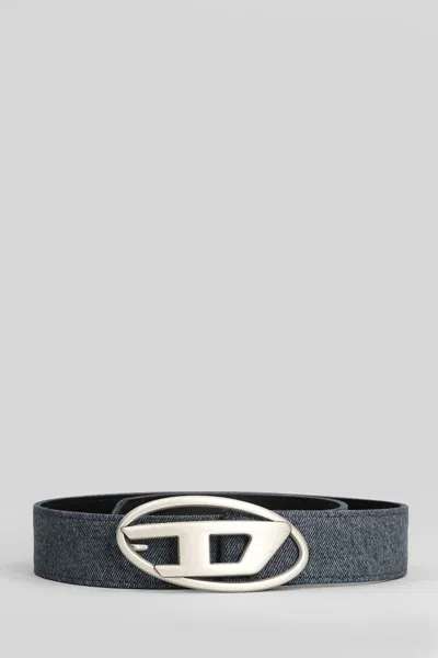 Diesel B-1dr Belts In Blue Denim In Gray