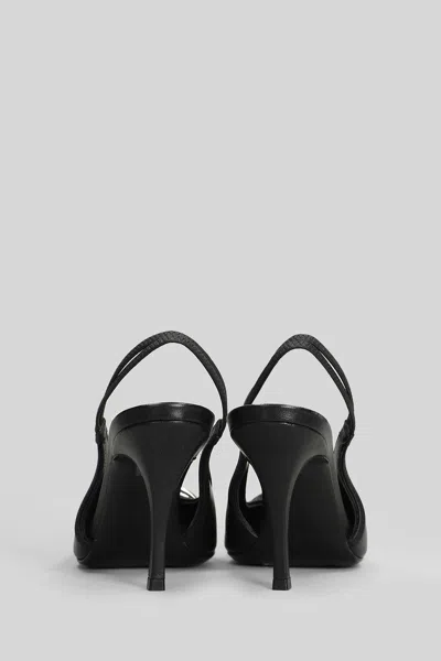 Diesel D Venus Pumps In Black Leather In Black