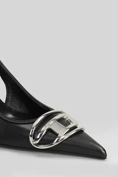Diesel D Venus Pumps In Black Leather In Black