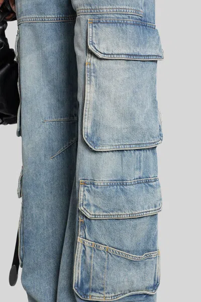 Diesel De-sire-cargo Jeans In Blue Cotton In Blue