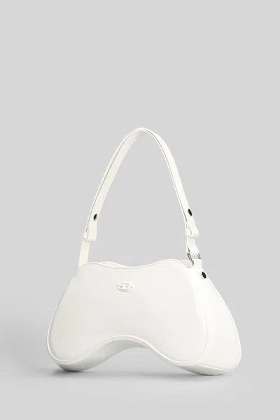 Diesel Play-glossy Shoulder Bag In White