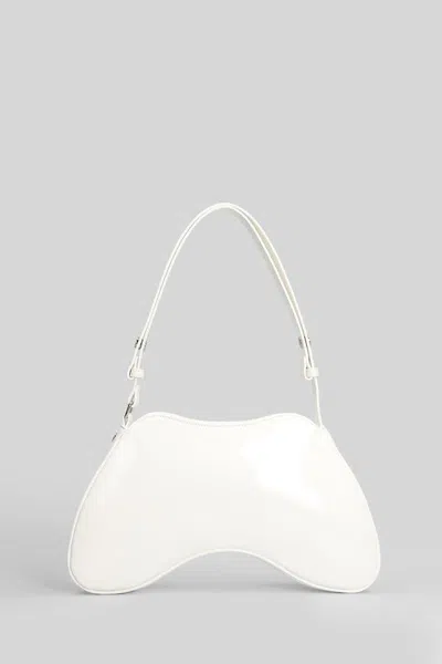 Diesel Play-glossy Shoulder Bag In White