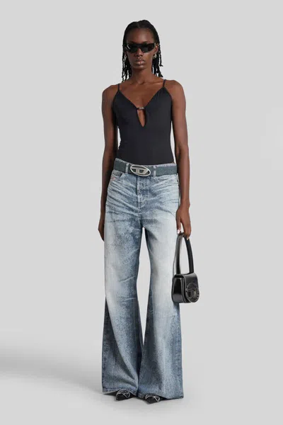 Diesel Ufby-oval-d-bodysuit Body In Black Polyester In Black