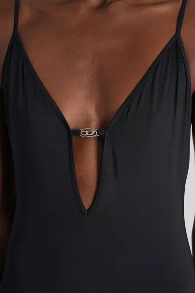 Diesel Ufby-oval-d-bodysuit Body In Black Polyester In Black