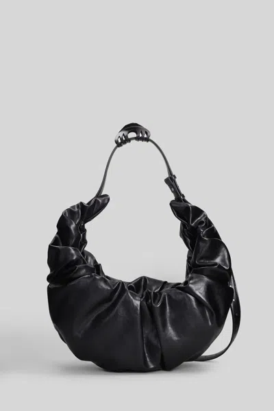 Diesel Grab-d L-large Scrunched Hobo Bag In Shiny Pu In Black