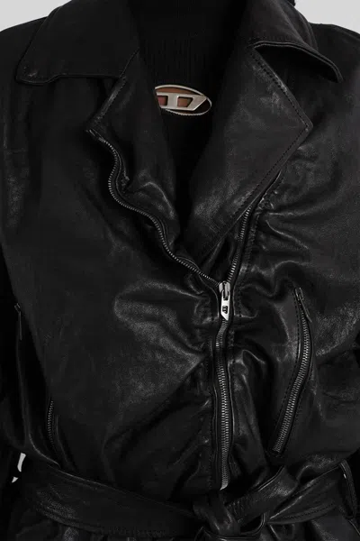 Diesel L-oys Biker Jacket In Black