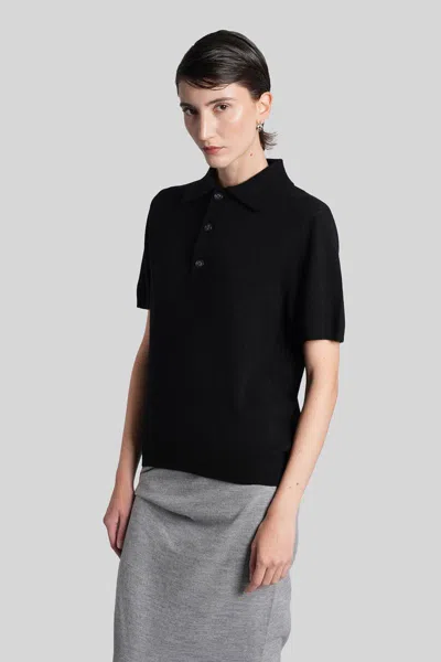 Entire Studios Polo In Black Wool In Black