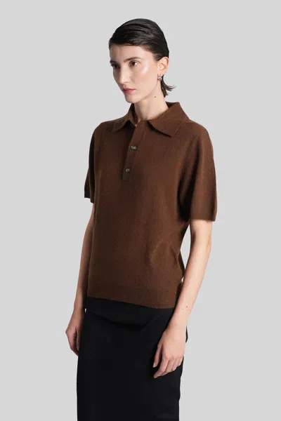 Entire Studios Polo In Brown Wool In Brown