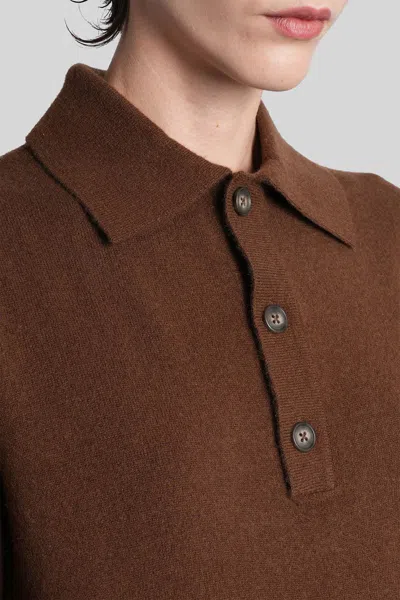 Entire Studios Polo In Brown Wool In Brown