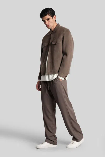 Attachment Casual Jacket In Grey Wool In Gray