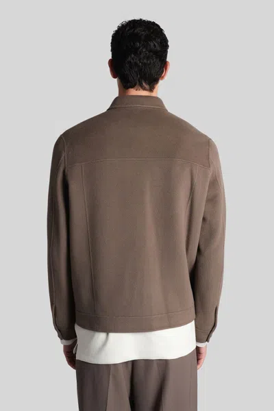 Attachment Casual Jacket In Grey Wool In Gray