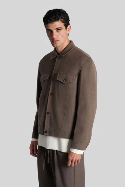 Attachment Casual Jacket In Grey Wool In Gray