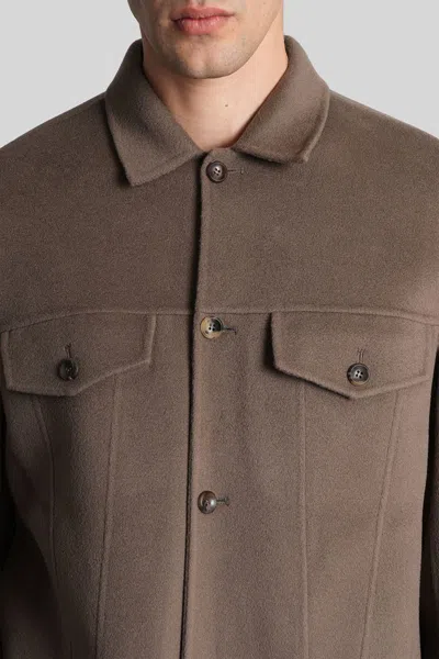 Attachment Casual Jacket In Grey Wool In Gray