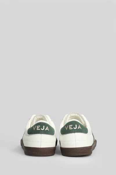 Veja Multicolour Leather Suede Sneaker In White