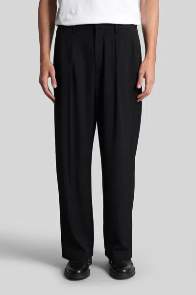 Attachment Pants In Black Wool In Black
