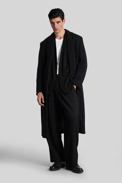 Attachment Pants In Black Wool In Black