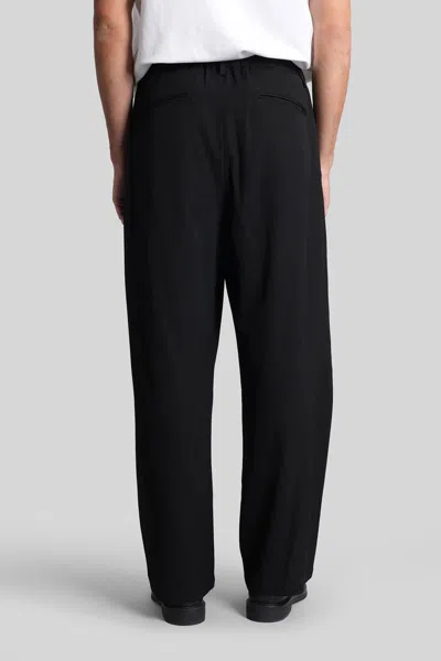 Attachment Pants In Black Wool In Black