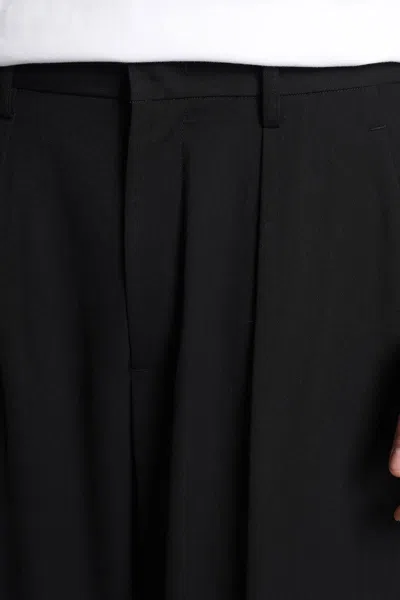 Attachment Pants In Black Wool In Black