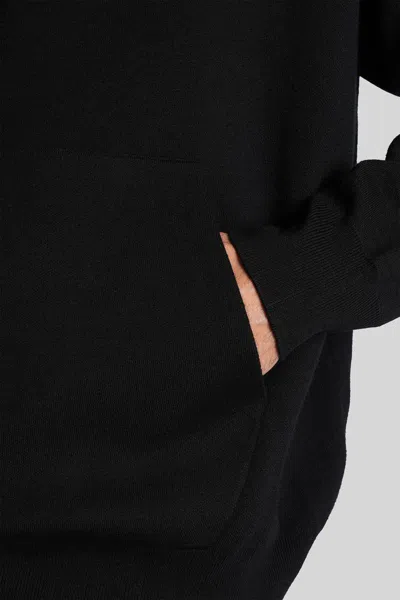 Attachment Sweatshirt In Black Wool In Black