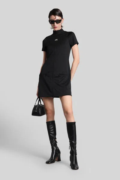 Courrèges Mini Dress In Black