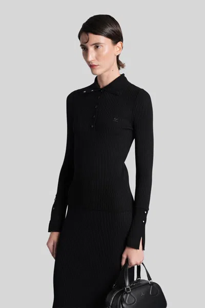 Courrèges Polo In Black