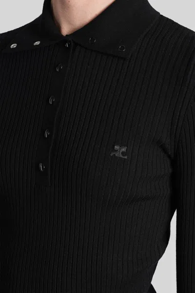 Courrèges Polo In Black
