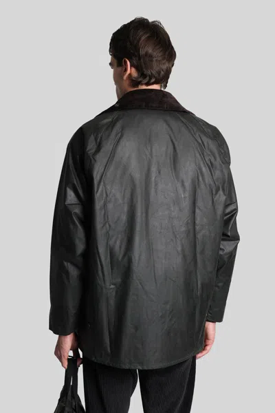 Barbour Beadle Wax Casual Jacket In Green Cotton In Green