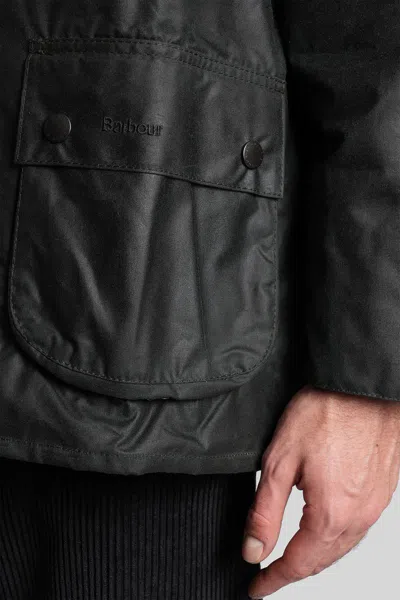 Barbour Beadle Wax Casual Jacket In Green Cotton In Green