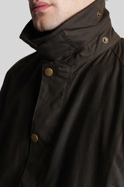 Barbour Ashby Wax Casual Jacket In Brown Cotton In Brown