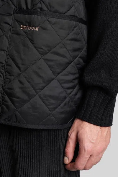 Barbour Quilted Waistcoat Vest In Black Polyester In Black