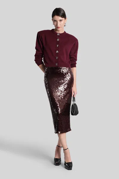 Rotate Birger Christensen Cardigan In Red