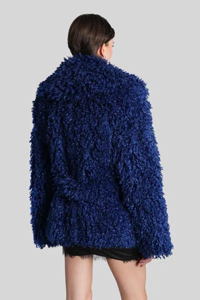 Rotate Birger Christensen Fur & Shearling In Blue