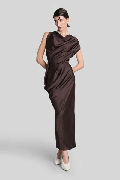 Vivienne Westwood Brown Polyester Cocktail Dress In Brown