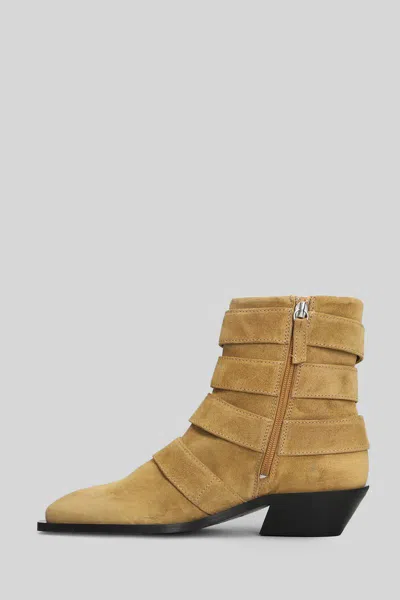 Alohas Eras Suede Leather Ankle Boots In Brown