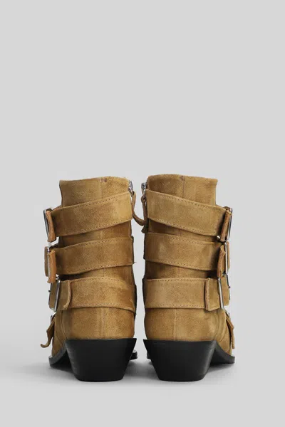 Alohas Eras Suede Leather Ankle Boots In Brown