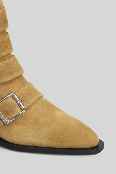 Alohas Eras Suede Leather Ankle Boots In Brown